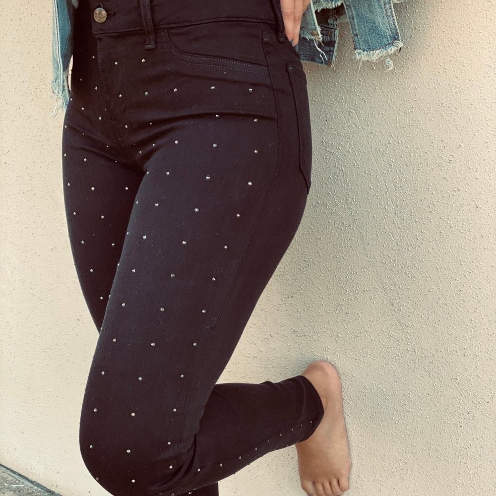 EMG Lily Rhinestone Skinny Jean in Nocturnal